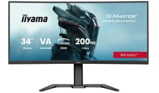 (34) Iiyama G-Master Red Eagle GCB3484WQSU-B2 (VA LED zakrzywiony 1500R, 3440x1440, 450, 0.6ms, 4000:1, 99% sRGB, NTSC 80%, HDR400, 200Hz) (2xHDMI 2.0 / 1xDP 1.4, minijack) głośniki 2x5W, czarny