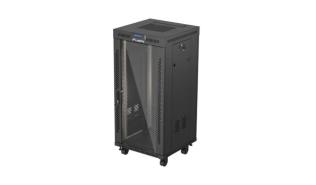Lanberg szafa rack stojąca 19 24U 600x600 drzwi szklane LCD (czarny) [FF01-6624-12BL]