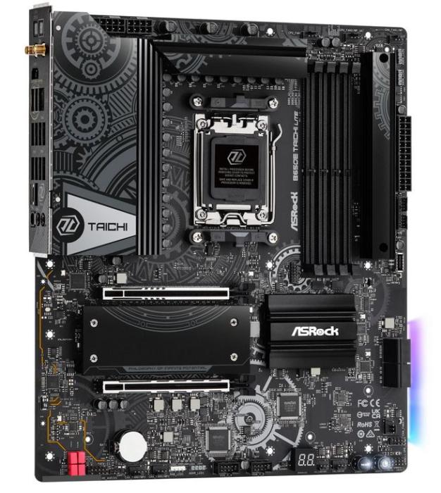 Asrock B650E TAICHI LITE (AMD B650E) [AM5, 4xDDR5 do 7600MHz, (HDMI 2.1) (4xM.2, 1xPCIe 5.0 x16, 1xPCIe 4.0 x16 (x4)), WiFi 6E, BT 5.3, ATX]