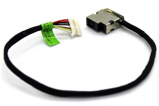 Gniazdo zasilania z kablem do wtyczki 4.5x3.0mm do notebooków HP Pavilion 15-AB 15-AK Q159 15T-AB 15Z-AB 15-AK 15-AK030TX TPN-Q159 / 8Pin dł.17cm [799749-F17 799749-S17 799749-Y17] [ZN0114]