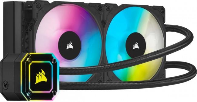 Corsair iCUE H100i ELITE CAPELLIX 240mm Radiator Dual 120mm ML RGB Fans Software Control Liquid CPU Cooler [CW-9060046-WW]