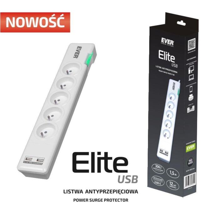 Ever Elite USB 5 gniazd + 2xUSB (1.5m)