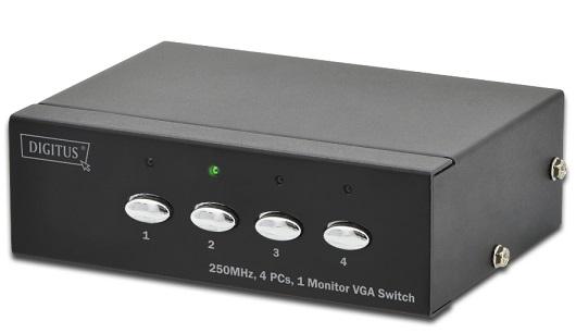 Przełącznik Digitus VGA 250MHz 4-porty [DS-45100-1]