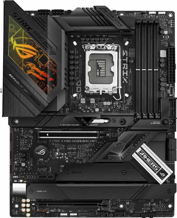 Asus ROG STRIX Z790-H GAMING WIFI (Intel Z790) [S1700, 4xDDR5 do 7800MHz, (HDMI 2.1, DP 1.4), (4xM.2, 1xPCIe 5.0 x16, 1xPCIe 4.0 x16 (x4), 1xPCIe 3.0 x1), WIFI 6E, BT 5.3, ATX]