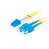 Lanberg patchcord światłowód SM SC/UPC-LC/UPC DUPLEX 3mm LSZH G657A1 żółty (2m) [FO-SULU-SD11-0020-YE]