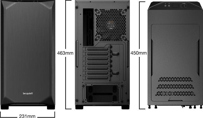 be quiet! Pure Base 500 Black ATX Midi (metal) (2xUSB 3.2 Gen1) (5x2.5, 2x3.5/2.5) [BG034]