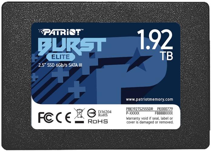 Patriot Burst Elite 1.92TB SSD 2.5 SATA III (450/350MB/s) [PBE192TS25SSDR]