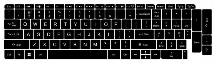 Naklejki duże na klawiaturę do HP 14x14 mm [ZN0228]