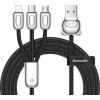 Baseus 3w1 kabel ładowania i transmisji (3A) USB micro, Lightning, USB-C (M) / USB 3.0 (M) (1.2 m) (czarny) [CAMLT-PG01]