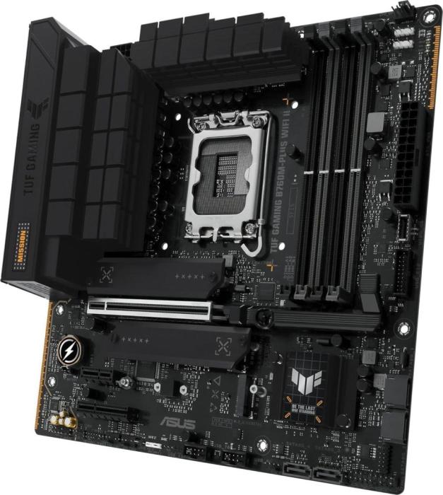 Asus TUF GAMING B760M-PLUS WIFI II (Intel B760) [S1700, 4xDDR5 do 7800MHz, (HDMI 2.1, DP 1.4) (3xM.2, 1xPCIE 5.0 x16, 1xPCIe 4.0 x4, 1xPCIe 3.0 x1), WiFi 6E, BT 5.3, micro ATX]