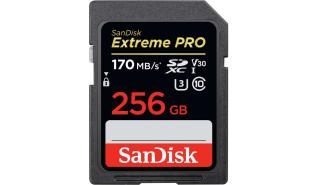 Secure Digital 256GB Sandisk SDXC Extreme Pro V30 UHS-I U3 (170/90MB/s) [SDSDXXY-256G-GN4IN]