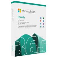 Microsoft 365 Family PL BOX (6 użytkowników, 5xPC/Mac, 1 rok) (6TB OneDrive cloud storage) [6GQ-01940]