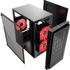 Gembird Fornax 950R Red (czarny) (akryl) (2x USB 3.0) (1x2.5, 2x2.5/3.5, 1x3.5) [CCC-FORNAX-950R]