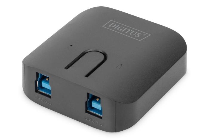 Przełącznik Digitus USB 3.0, 2 PC - 1 Urządzenie, samozasilający [DA-73300-2]