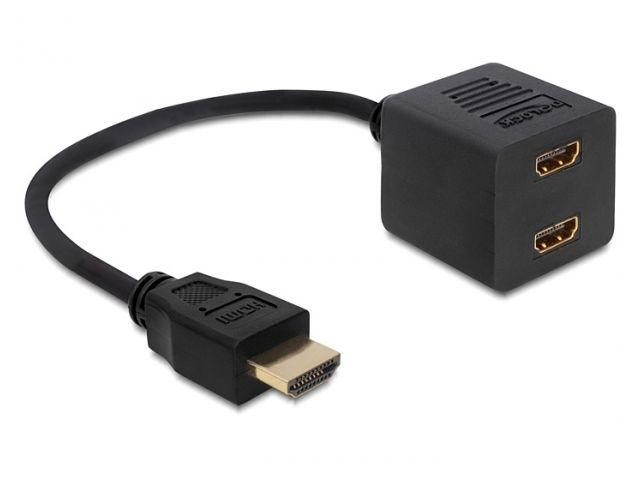 Delock adapter HDMI(M) 1.4 / HDMI(F) 1.4 X2 [65226]