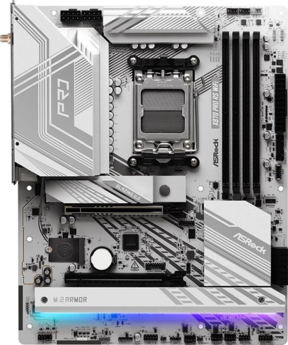 Asrock X870 Pro RS WiFi (AMD X870) [AM5, 4xDDR5 do 8000MHz, (HDMI 2.1) (3xM.2, 1xPCIe 5.0 x16, 1xPCIe 4.0 x16 (x4)), WiFi 7, BT 5.4, ATX]