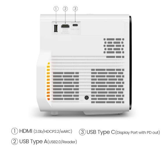 Projektor BenQ X300G DLP (3840x2160, 16:9, 3200 ANSI, 2000000:1, 30000h/20000h) (2xHDMI, 2xUSB, 1xUSB-C)