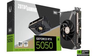 GeForce RTX5050 Zotac 8GB GDDR6 Solo [ZT-B50500G-10L] (1xHDMI 2.1b, 3xDP 2.1b) (128-bit, PCIe 5.0)