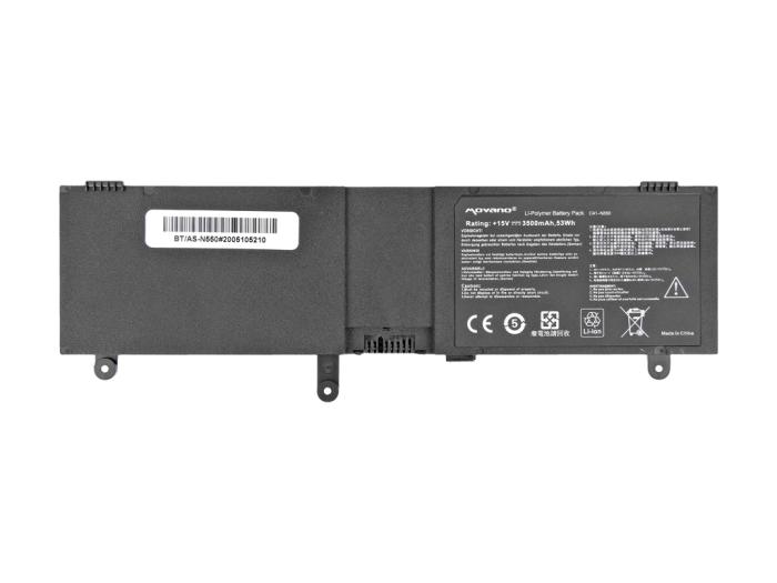 Movano bateria Asus G550, N550, Q550L 15V, 3500mAh [BT/AS-N550]