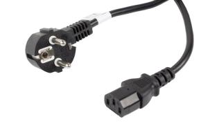 Lanberg Kabel zasilający (10.0m) CEE 7/7/IEC 320 C13 VDE (czarny) [CA-C13C-11CC-0100-BK]