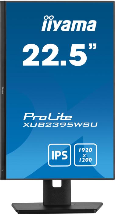 23’’ Iiyama ProLite XUB2395WSU-B5 (IPS LED, 1920x1080, 250, 4ms, 60Hz) (HDMI , DP, D-SUB, Audio) vesa, pivot, głośniki (2x2W), czarny