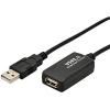 Digitus Repeater USB (przedłużacz aktywny) (25.0 m) USB (AM) / USB (AF) USB 2.0 czarny [DA-73103]