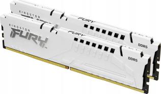 DDR5 32GB (2x16GB) 6000 MHz Kingston Fury Beast White XMP CL30 30-36-36 1.4V [KF560C30BWK2-32]