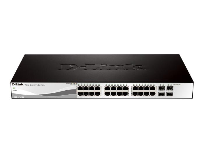 D-Link 28-Port Layer2 Smart Managed Gigabit Switch dlink green 3.0 24x 10/100/1000Mbit/s TP RJ-45 Port4x TP Combo Port/SFP Slot (switch zarządzalny) [DGS-1210-28/E]