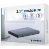 Obudowa HDD/SSD Gembird szczotkowane aluminium (2.5) SATA (USB 3.0) (zielony) [EE2-U3S-3-G]