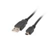 Lanberg Kabel USB typu AM/miniB +ferryt 1.8m (5-pin) [CA-USBK-11CC-0018-BK]