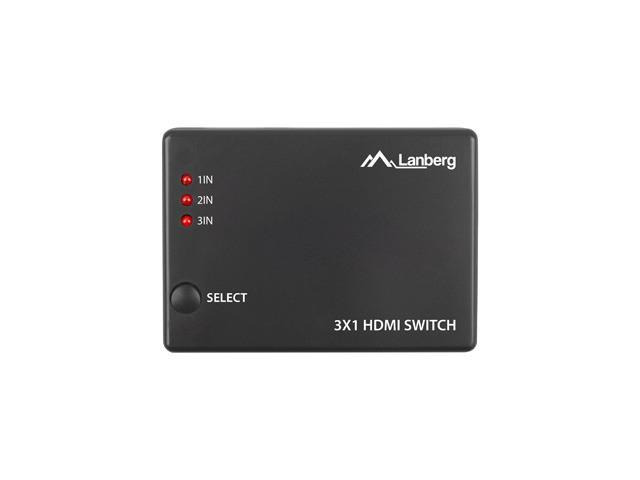 Switch HDMI Lanberg 3xHDMI + port micro USB czarny [SWV-HDMI-0003]