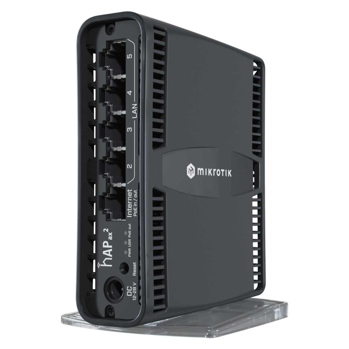Mikrotik hAP ax2 WiFi 2.4/5GHz 802.11a/n/ac/ax 5xGbE LAN Wireless router [C52IG-5HAXD2HAXD-TC]