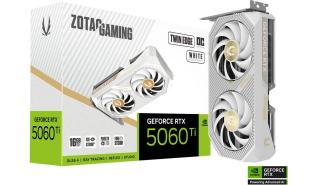 GeForce RTX5060Ti Zotac 16GB GDDR7 Twin Edge OC White [ZT-B50620Q-10M] (1xHDMI 2.1b, 3xDP 2.1b) (128-bit, PCIe 5.0)