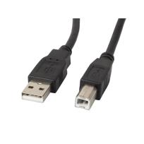 Lanberg Kabel USB 2.0 typu A-B (1.0 m) (czarny) [CA-USBA-11CC-0010-BK]