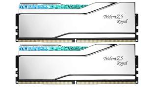 DDR5 32GB (2x16GB) 8000 MHz G.Skill Trident Z5 Royal RGB Silver CL38 XMP 3.0 38-48-48-128 1.4V [F5-8000J3848G16GX2-TR5S]