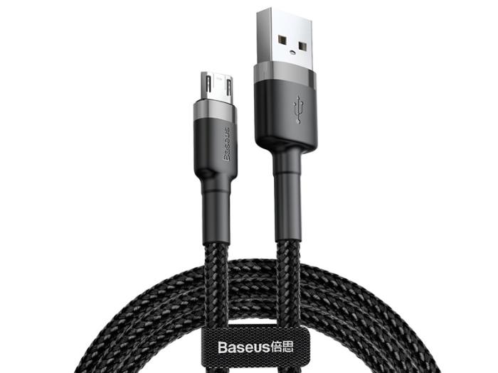 Baseus kabel ładowania i transmisji (2A) USB micro (M) / USB (M) (3.0 m) (czarno-szary) [CAMKLF-HG1]