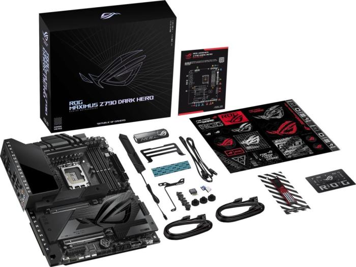 Asus ROG MAXIMUS Z790 DARK HERO (Intel Z790) [S1700, 4xDDR5 do 8000MHz, (HDMI 2.1, DP 1.4) (5xM.2, 2xPCIe 5.0 x16, 1xPCIe 4.0 x4), WiFi 7, BT 5.4, ATX]