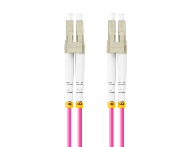 Lanberg patchcord światłowód MM LC/UPC-LC/UPC DUPLEX 3mm OM4 50/125 LSZH fioletowy (1m) [FO-LULU-MD41-0010-VT]