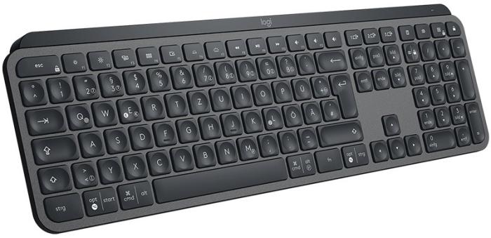 Logitech Wireless MX Keys Illuminated Black (niskoprofilowa, membranowa) (czarny) [920-009415]