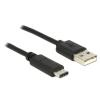 Delock Kabel USB 2.0 Type-C / USB 2.0 typ-A (1m) [83600]