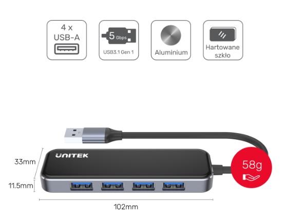 Unitek H1109A USB 3.1 Hub (4xUSB 3.1)