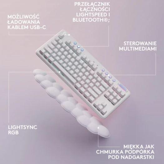 Logitech G715 Linear (mechaniczna, GX Red) (biały) [920-010692]