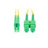 Lanberg patchcord światłowód SM SC/APC-LC/APC DUPLEX 3mm LSZH G657A1 żółty (2m) [FO-SALA-SD11-0020-YE]