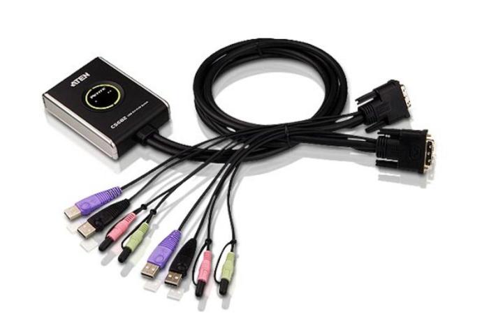 Przełącznik Aten KVM 2/1 CS682-C (DVI, USB)