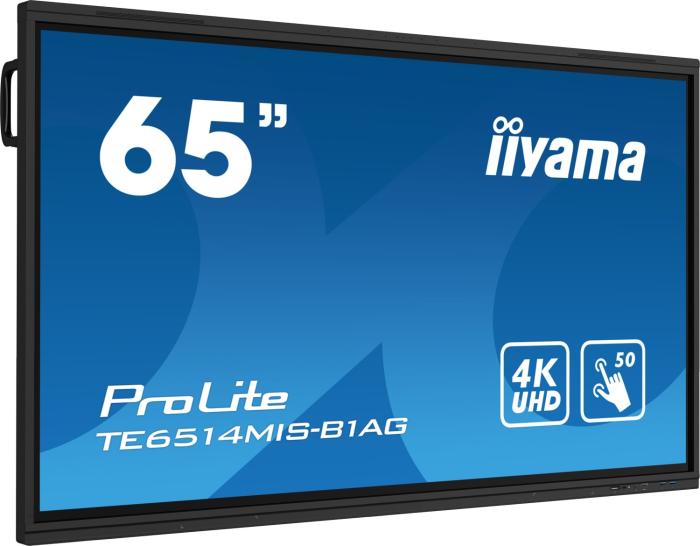 65’’ Iiyama TE6514MIS-B1AG X (VA LED, 3840x2160, 400, 6.5ms, 60Hz) (5xHDMI, 1xDP 1.2, 1xUSB-C 3.0/DP 1.2 PD100W, 1xUSB-C 3.0/DP 1.2 PD15W) głośniki (2x18W), czarny
