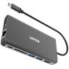 Unitek D1019A USB-C 3.1 (2xUSB 3.0, HDMI 1.4, VGA, USB-C PD, czytnik SD, jack)