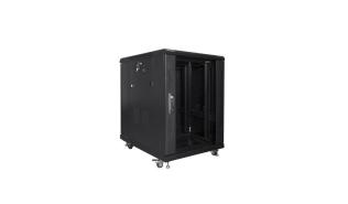 Lanberg szafa rack stojąca 19 15U 600x600 drzwi szklane LCD V2 (czarny) [FF01-6615-12BL]