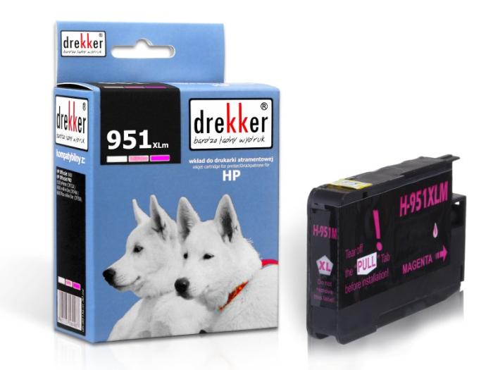 DH-951XLM (951XL) - magenta wkład z atramentem Drekker, 30 ml, 2650 stron (zastępuje CN047AE) (HP Officejet Pro 8100, 8600, 251dw, 276dw, 276dw, 8610, 8620)