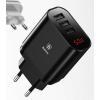 Baseus Quick Charge LED uniwersalna ładowarka (zasilacz) sieciowa 230V / 3xUSB (max. 5V 3.4A) [CCALL-BH01]
