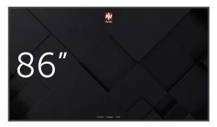 (86) Avtek DS86 (IPS LED, 3840x2160, 450, 8ms, 60Hz) (2xHDMI, 1xUSB-C, 1xUSB 2.0, 1xUSB 3.0) głośniki (2x10W), czarny [1TV316]